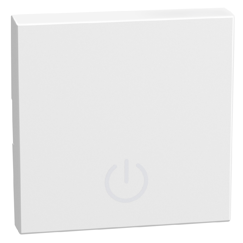 lightable key cover with boyler symbol, 2 modules white, rocker