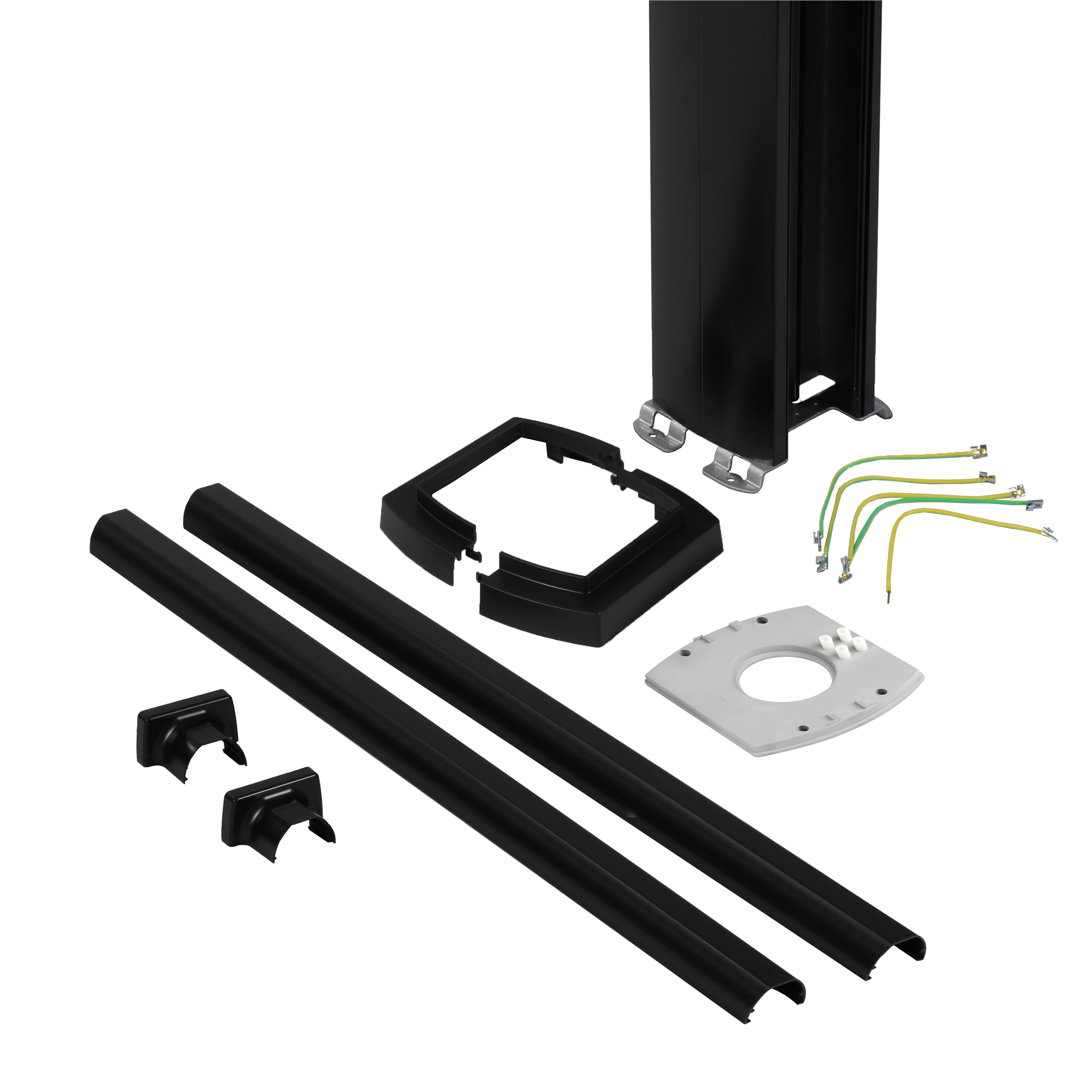 Double-face column height 2780 - 4060 mm. Black color