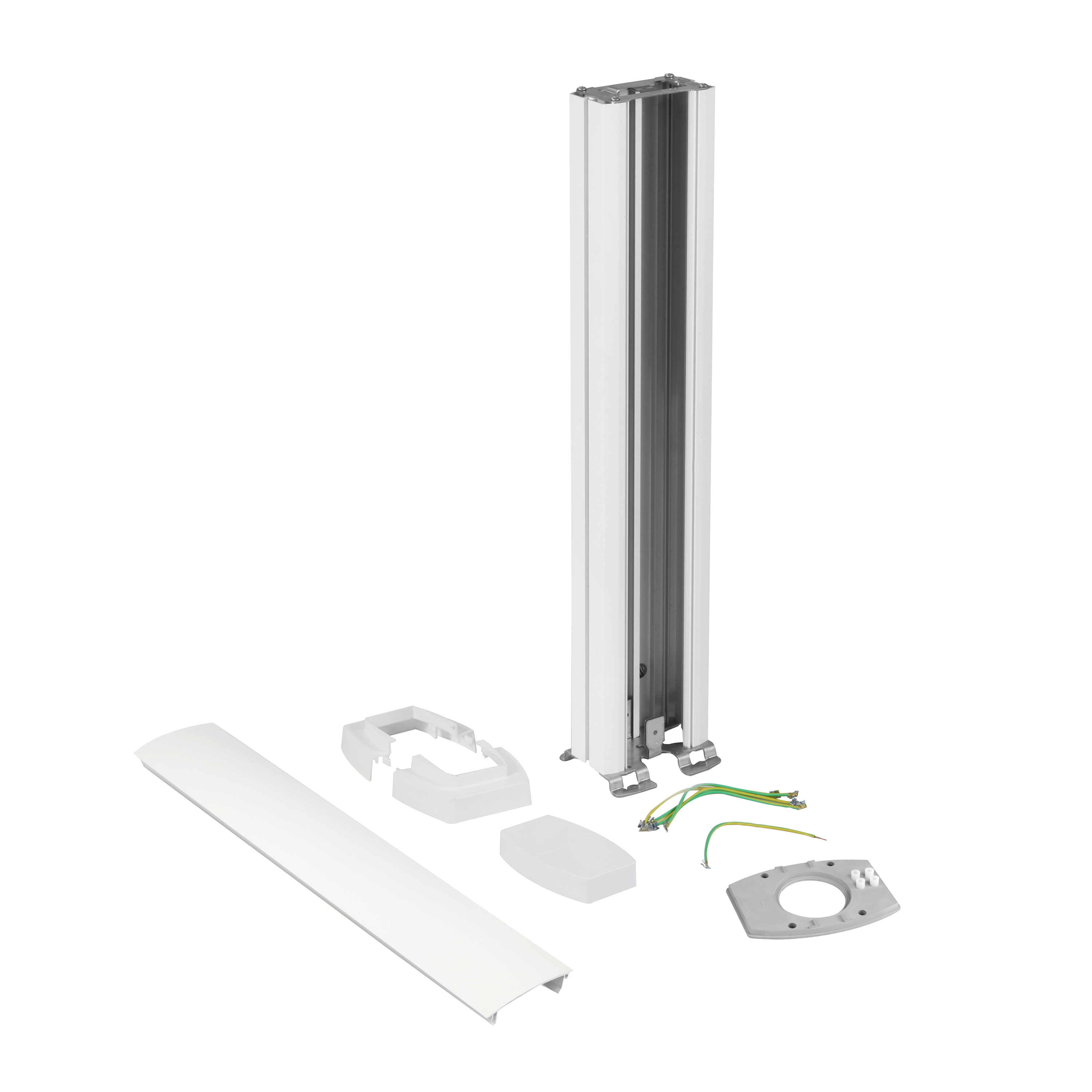 Curve single-face mini-column height 680 mm. White color
