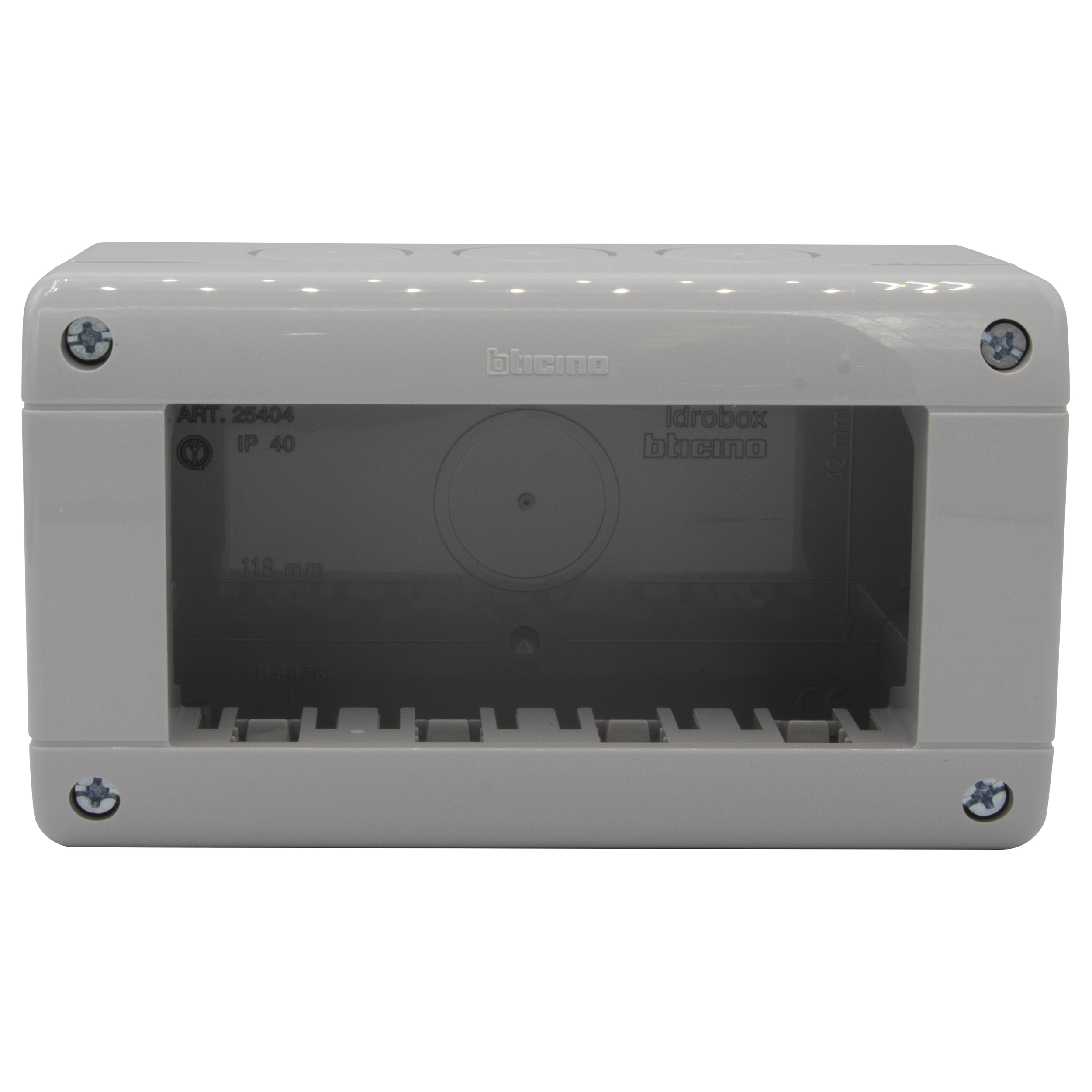 Box IP40 (base + Cover) - 4 modules Matix