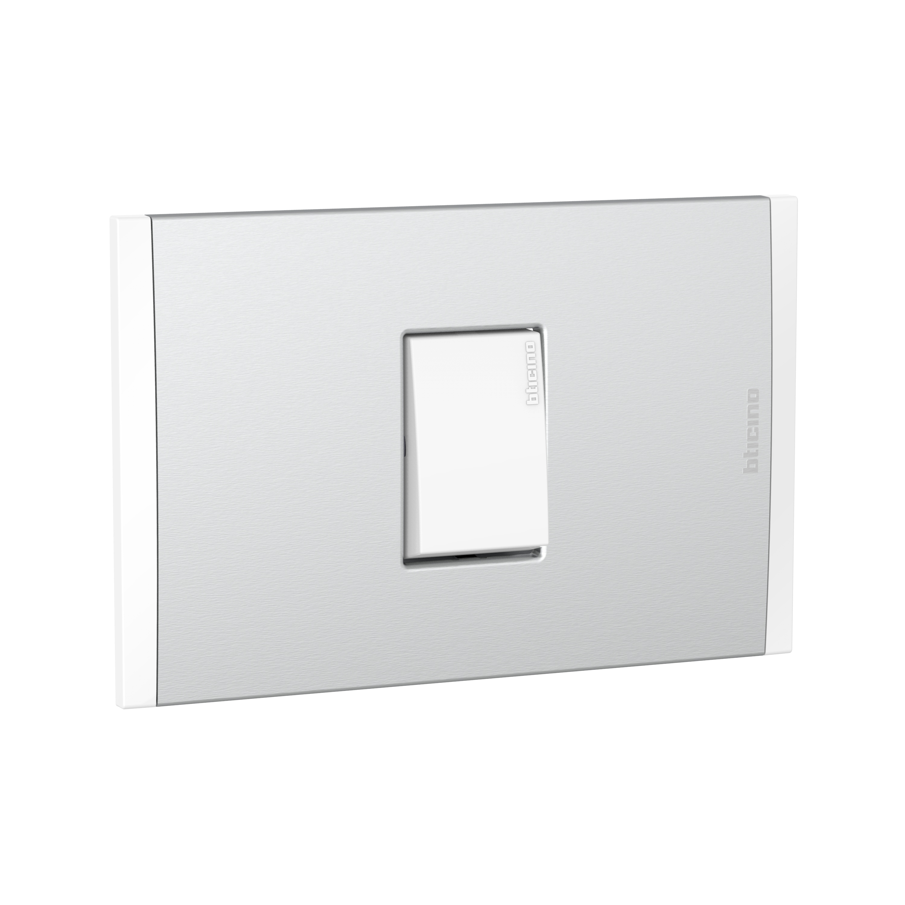 Pulsador 10A-250V blanco c/ placa aluminio natural | AH2102EBMN ...