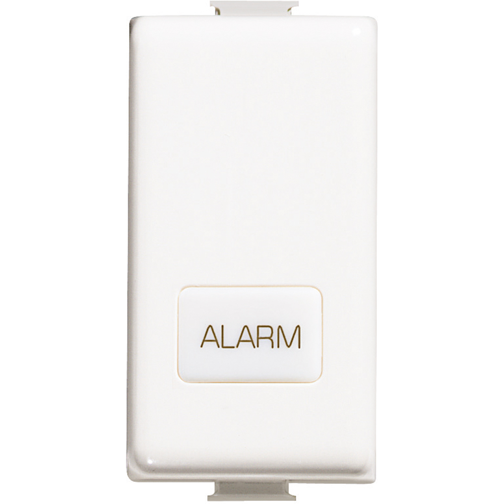 Key cover with symbol - alarm - white