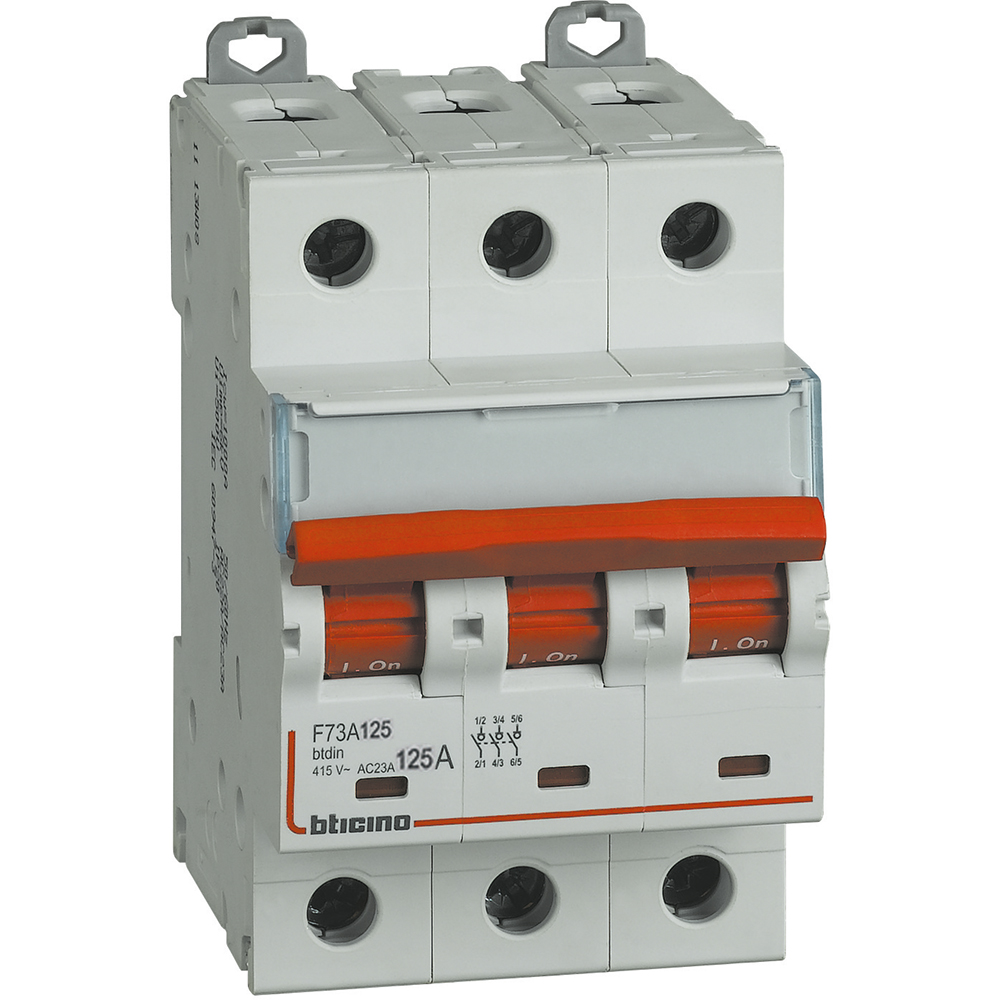 Disconnector - accessoriables with contacts and releases In=125A - 3P - 3 modules