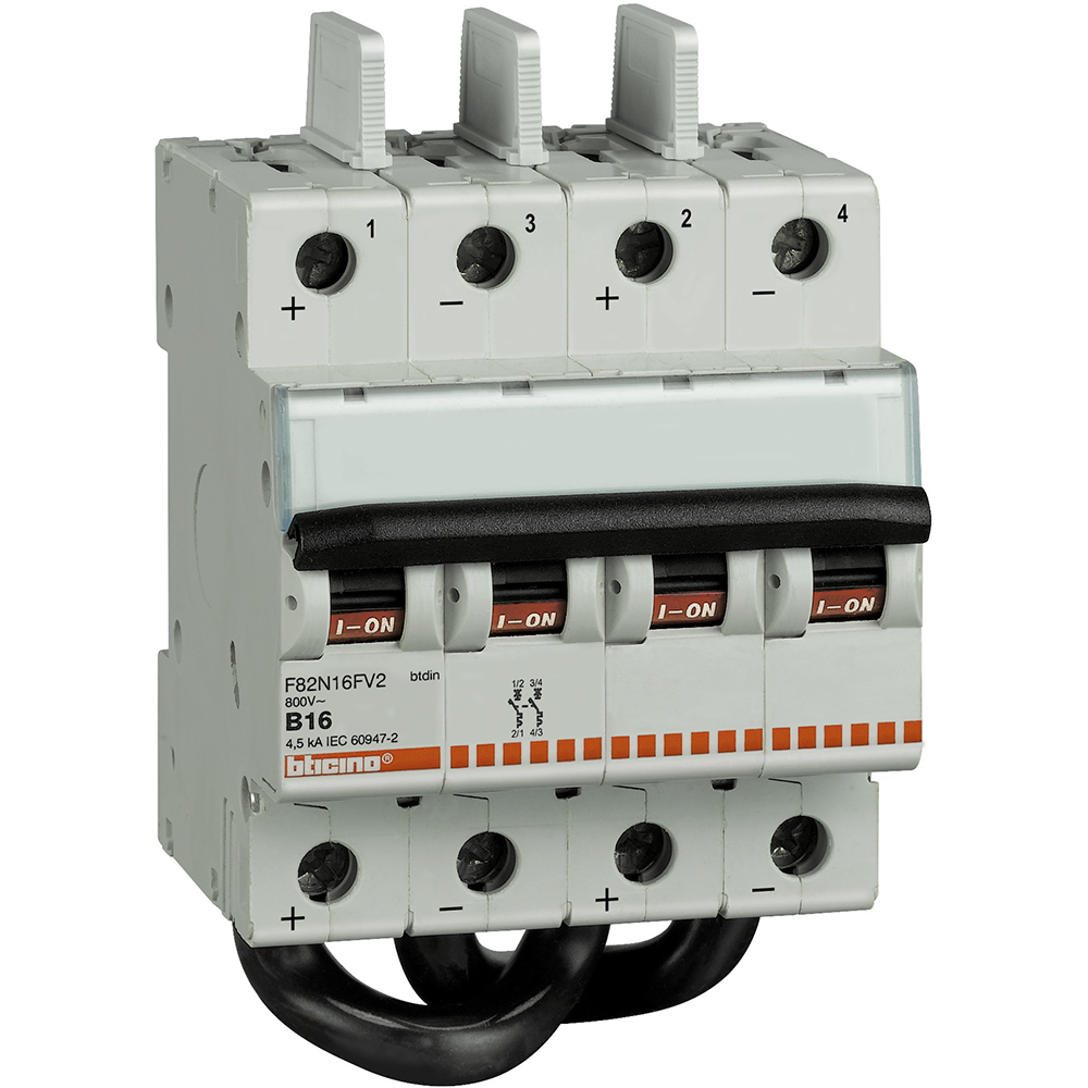 Modular circuit breaker 2P for photovoltaic - In= 25A - Vn= 800Vdc