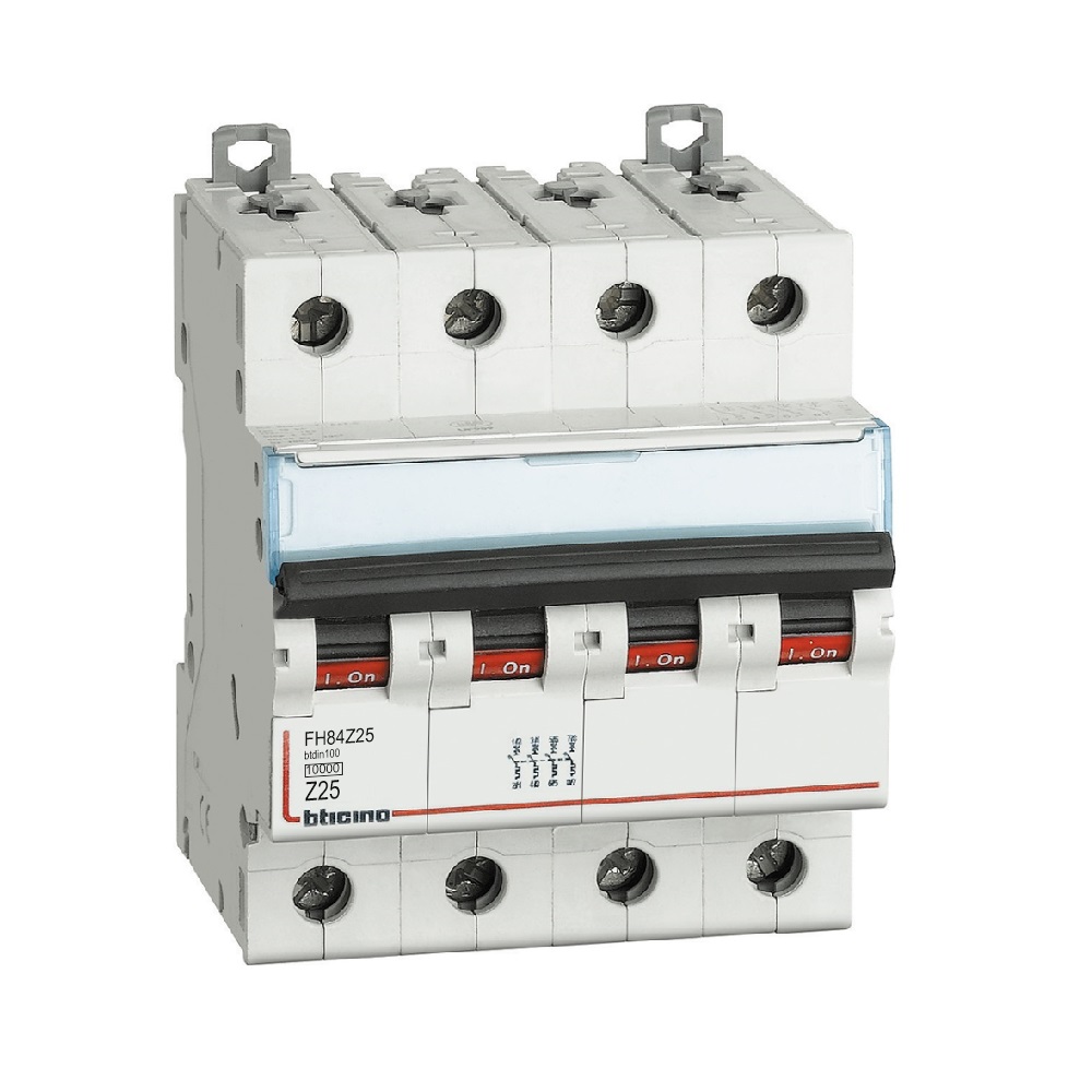 BTDIN100 - 4P Mcb curve Z - In= 25A - Icn= 10kA - Vn= 400Vac