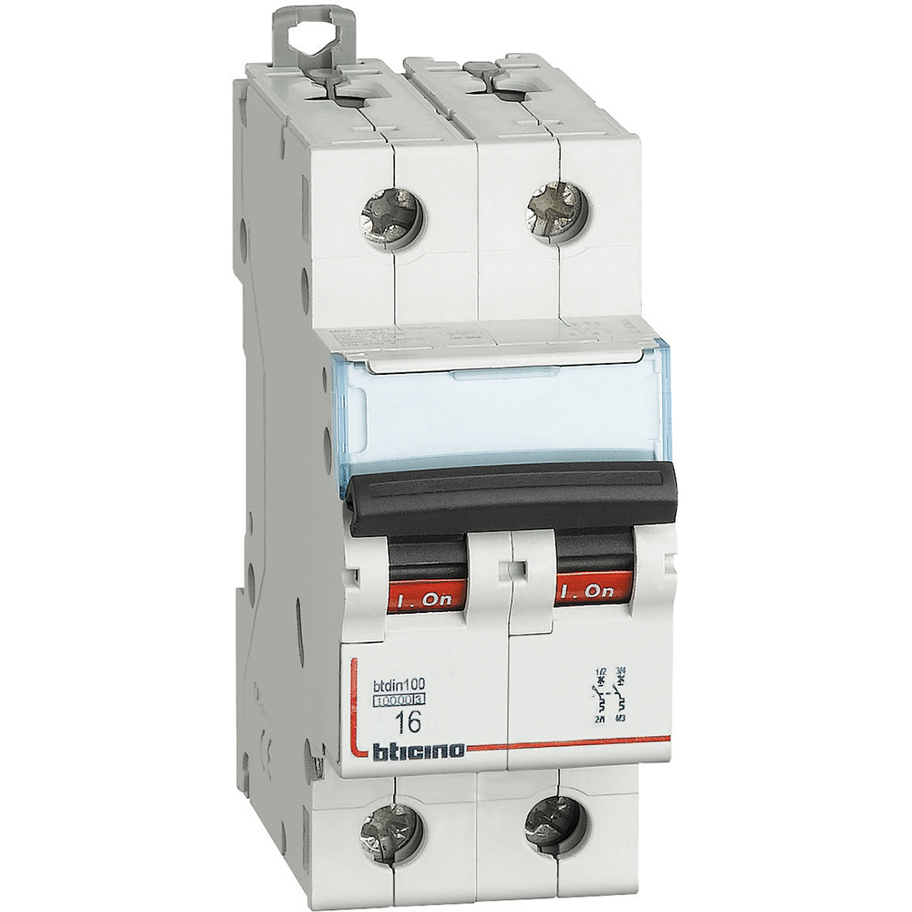 BTDIN100 - 2P Mcb curve Z - In= 16A - Icn= 10kA - Vn= 400Vac