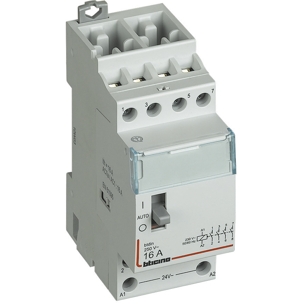 Monostable relay - In=16 A - Vn=24 Vac - 4NO - 2 modules