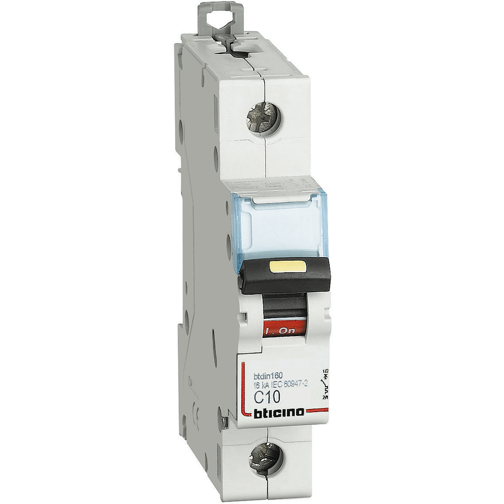 BTDIN160 - 1P Mcb curve C - In= 10A - Icu= 16kA - Vn= 230/400Vac