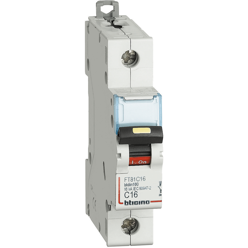 BTDIN160 - 1P Mcb curve C - In= 16A - Icu= 16kA - Vn= 230/400Vac