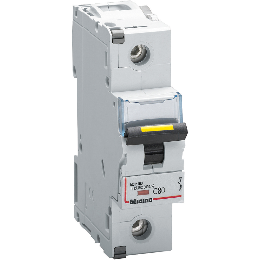 BTDIN160 - 1P Mcb curve C - In= 80A - Icu= 16kA - Vn= 230/400Vac