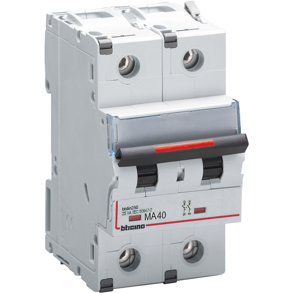 BTDIN250 - magnetic only 2P - curve 12-14In - In= 40A - Im= 500A - Icu= 25kA