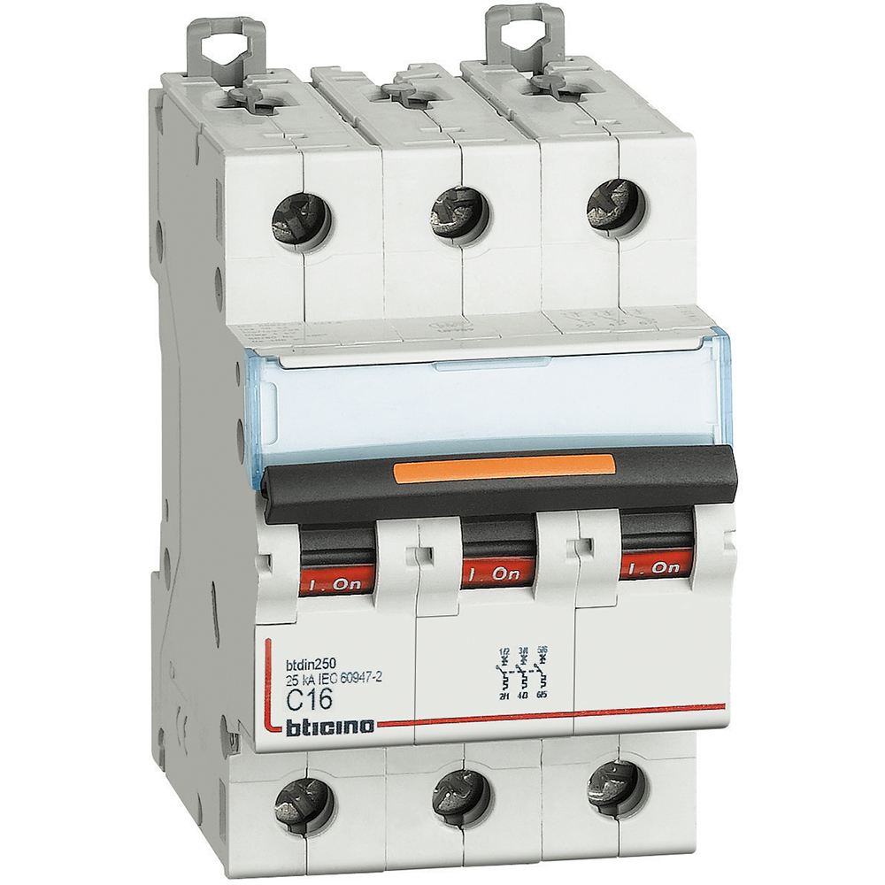 BTDIN250 - 3P Mcb curve C - In= 16A - Icu= 25kA