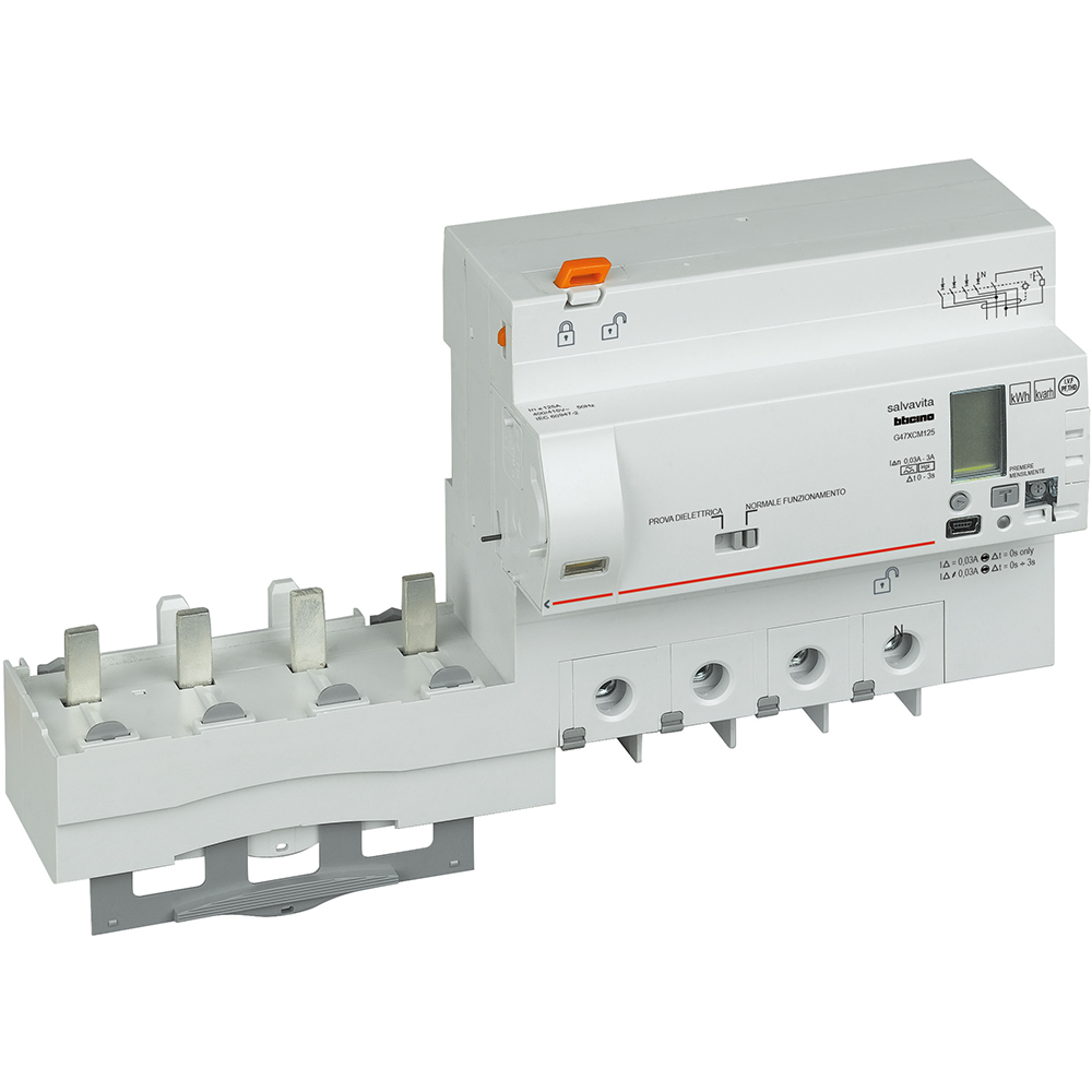 Earth leakage module with measure function integrated 4P - type A-HPI - In= 125A