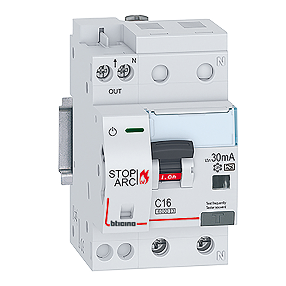 BTDIN Stop Arc with Rcbo 1P+N In= 10A, Idn 0,03A, Vn= 230/240Vac, Icn 10kA, curve C, type AC