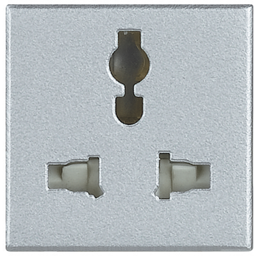 Socket multistandard 2P+T - 5/6/10/13A - 250Vac and 127Vac