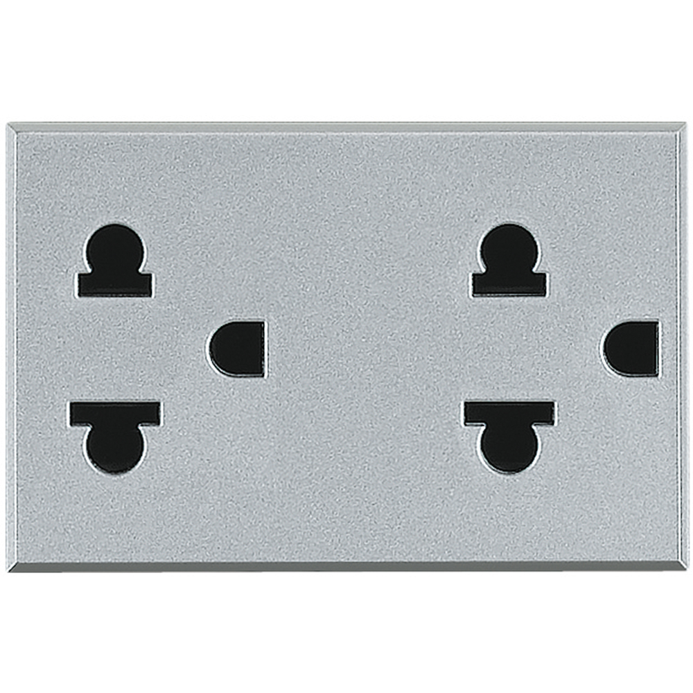 Socket duplex universal 2P+T 16A 127/250 Vac - euroamerican standard