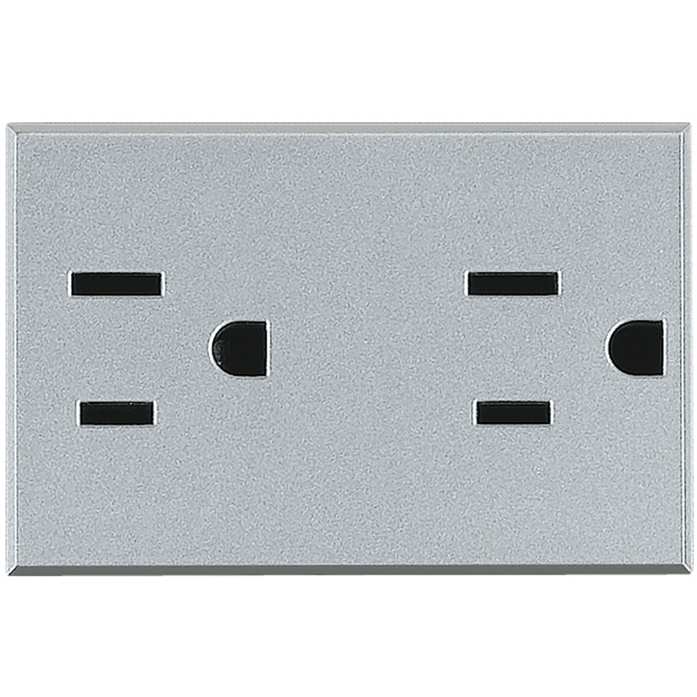 Socket duplex universal 2P+T 15A 127/250 Vac - american standard