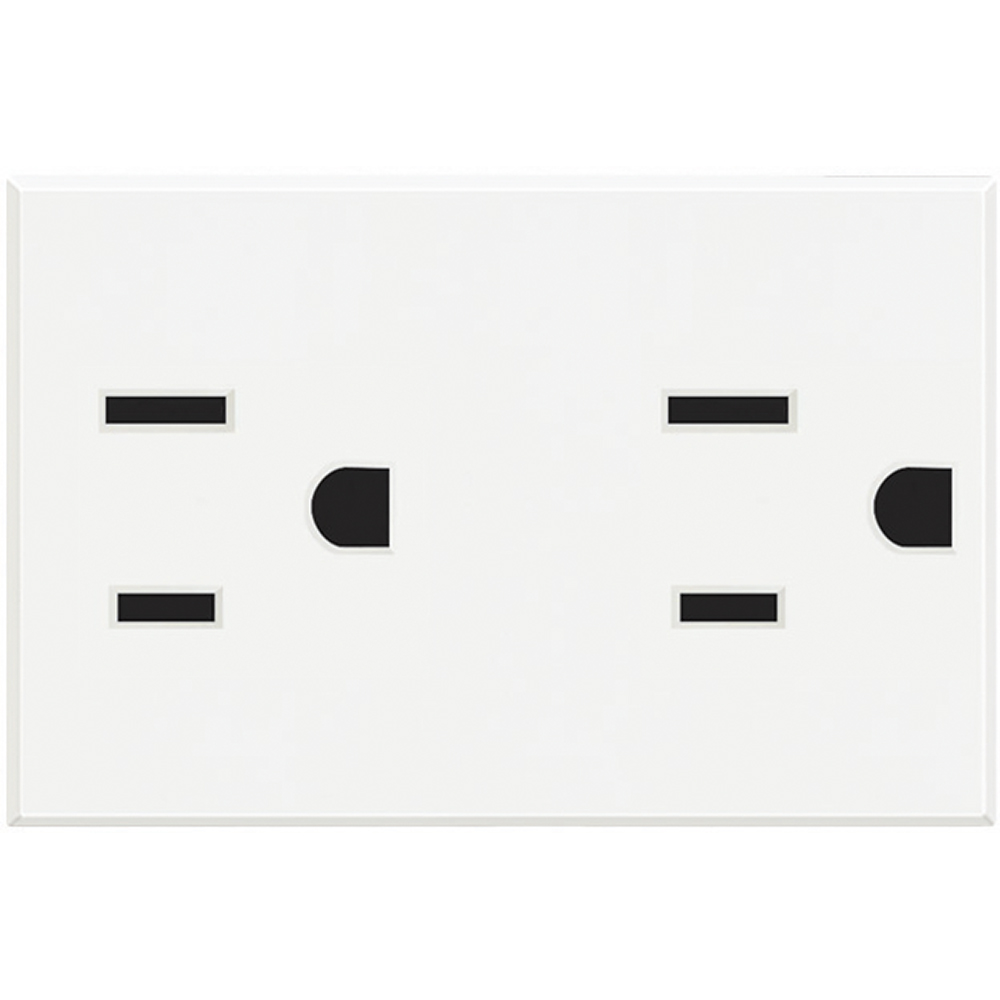 Socket duplex universal 2P+T 15A 127/250 Vac - american standard