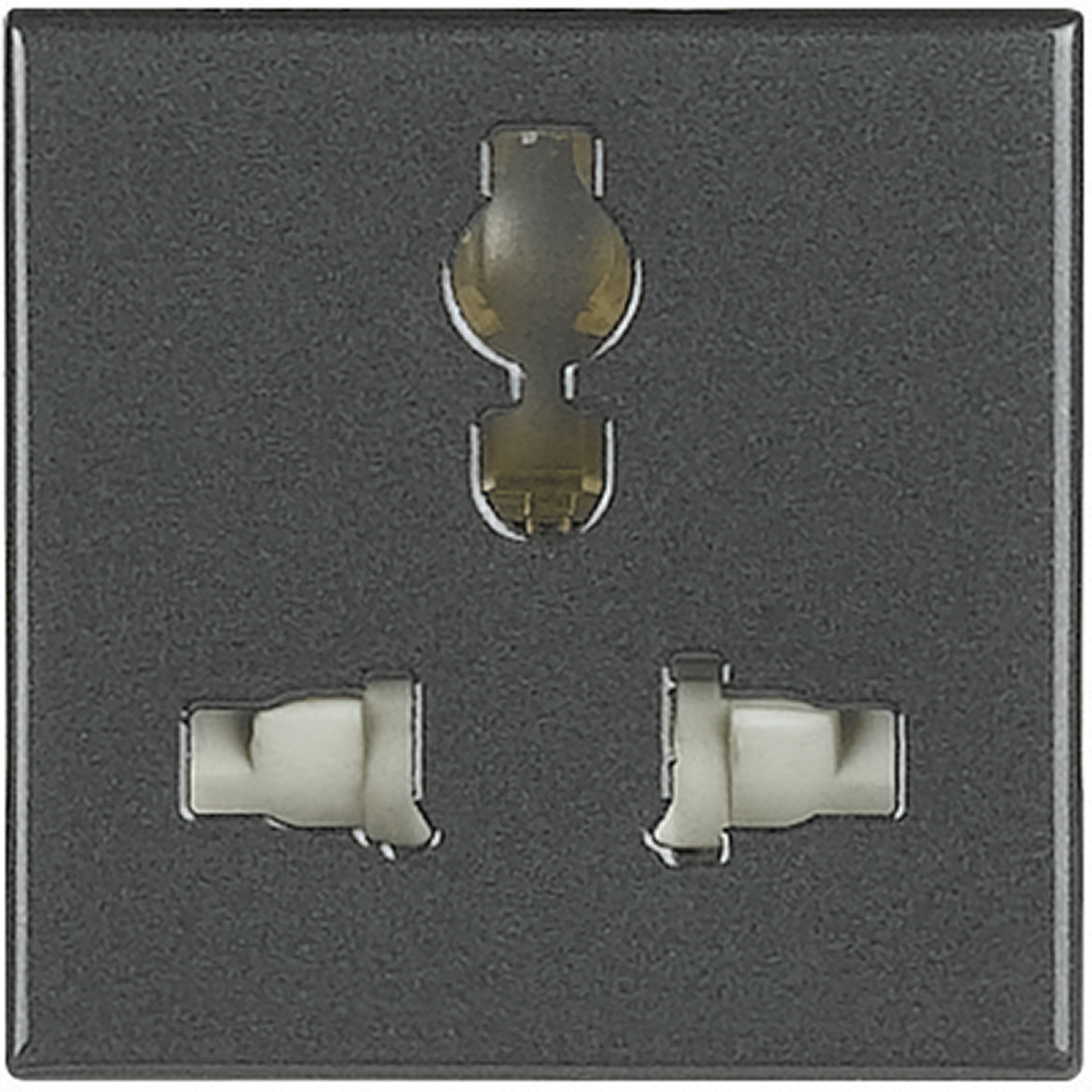Socket multistandard 2P+T - 5/6/10/13A - 250Vac and 127Vac