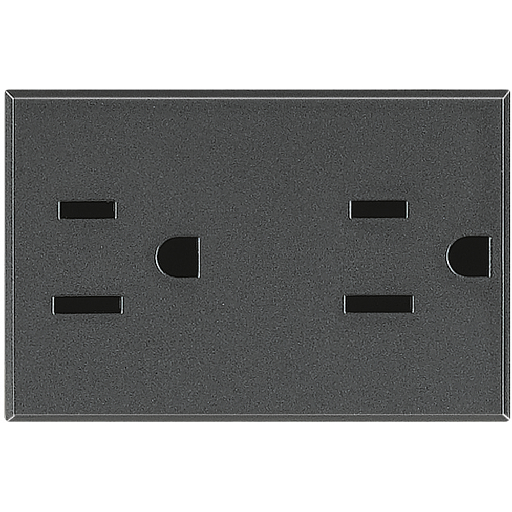 Socket duplex universal 2P+T 15A 127/250 Vac - american standard