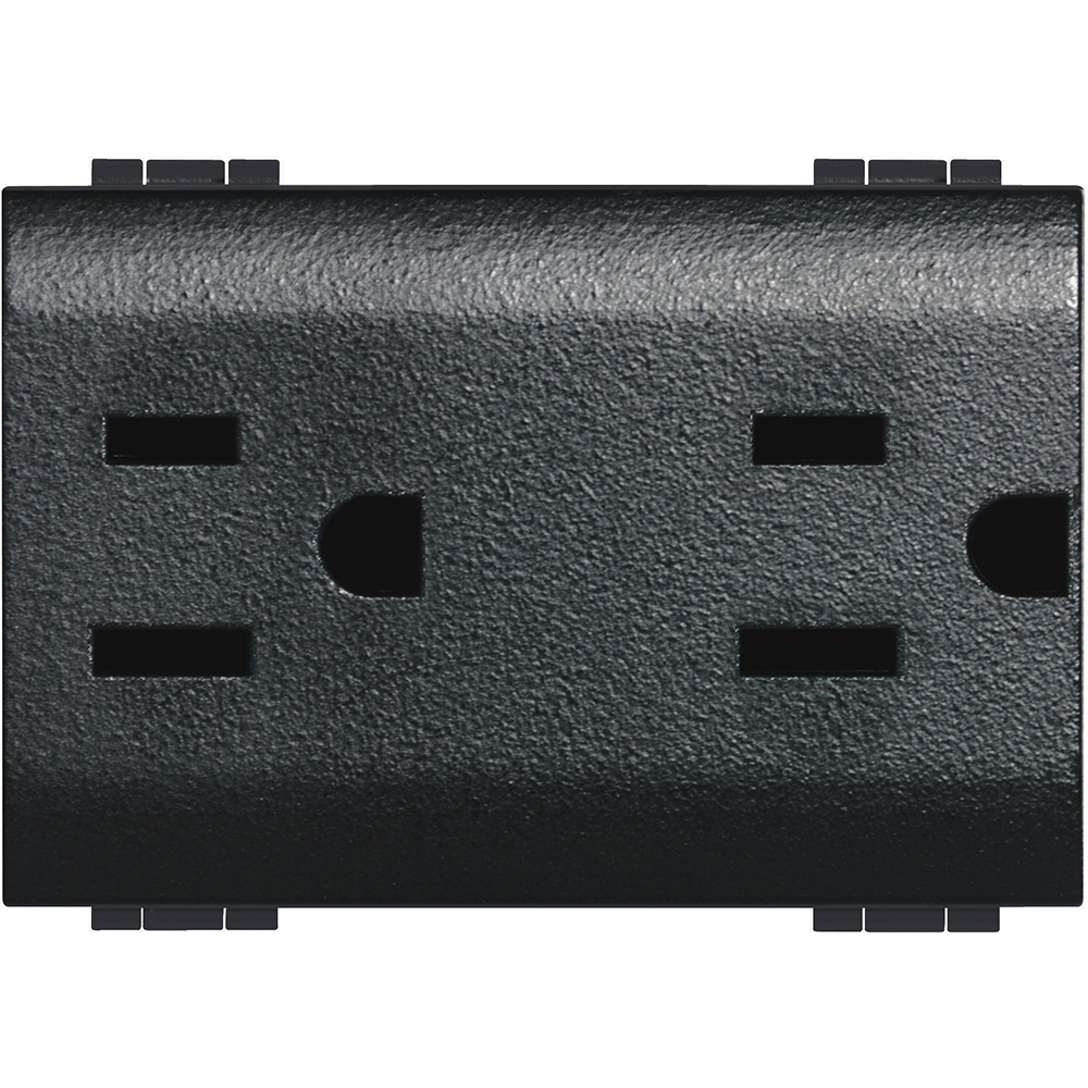 Socket duplex universal 2P+T 15A 127/250 Vac - american standard