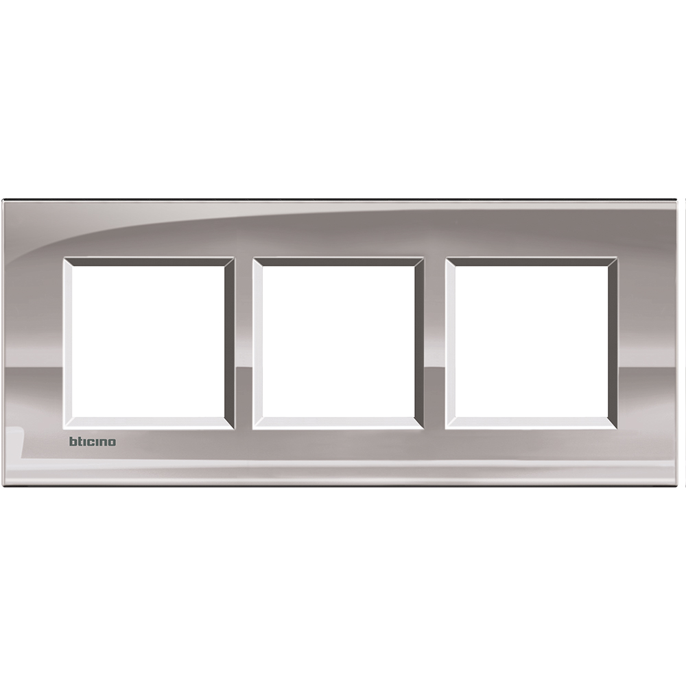 Square cover plate 2x3P 57mm nickel