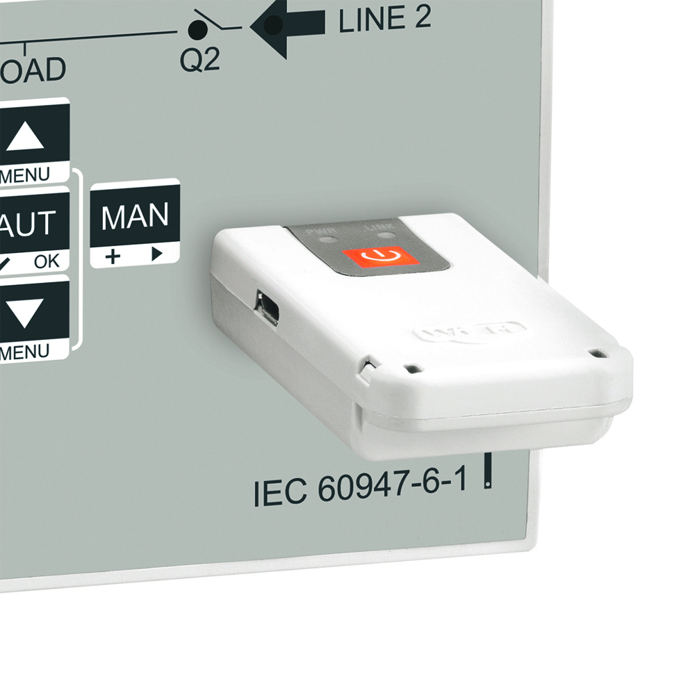 Front USB connector for ATS programming and management