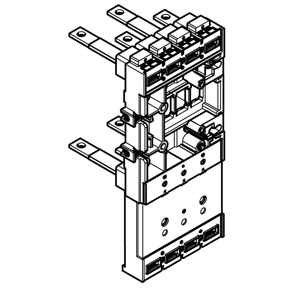 Base 4P+ELM with rear terminals for M4 630 plug-in/draw-out version