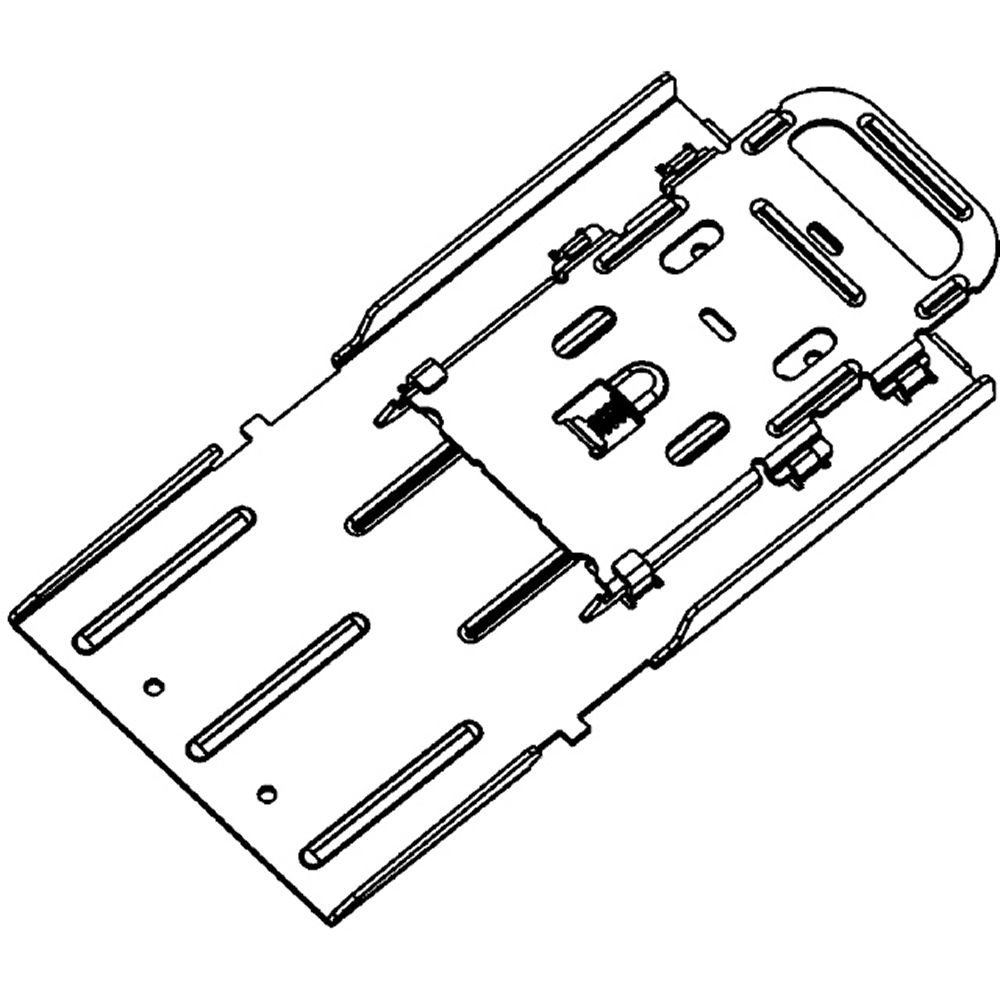 Plate for DIN35 rail for M2 250 with earth leakage protection