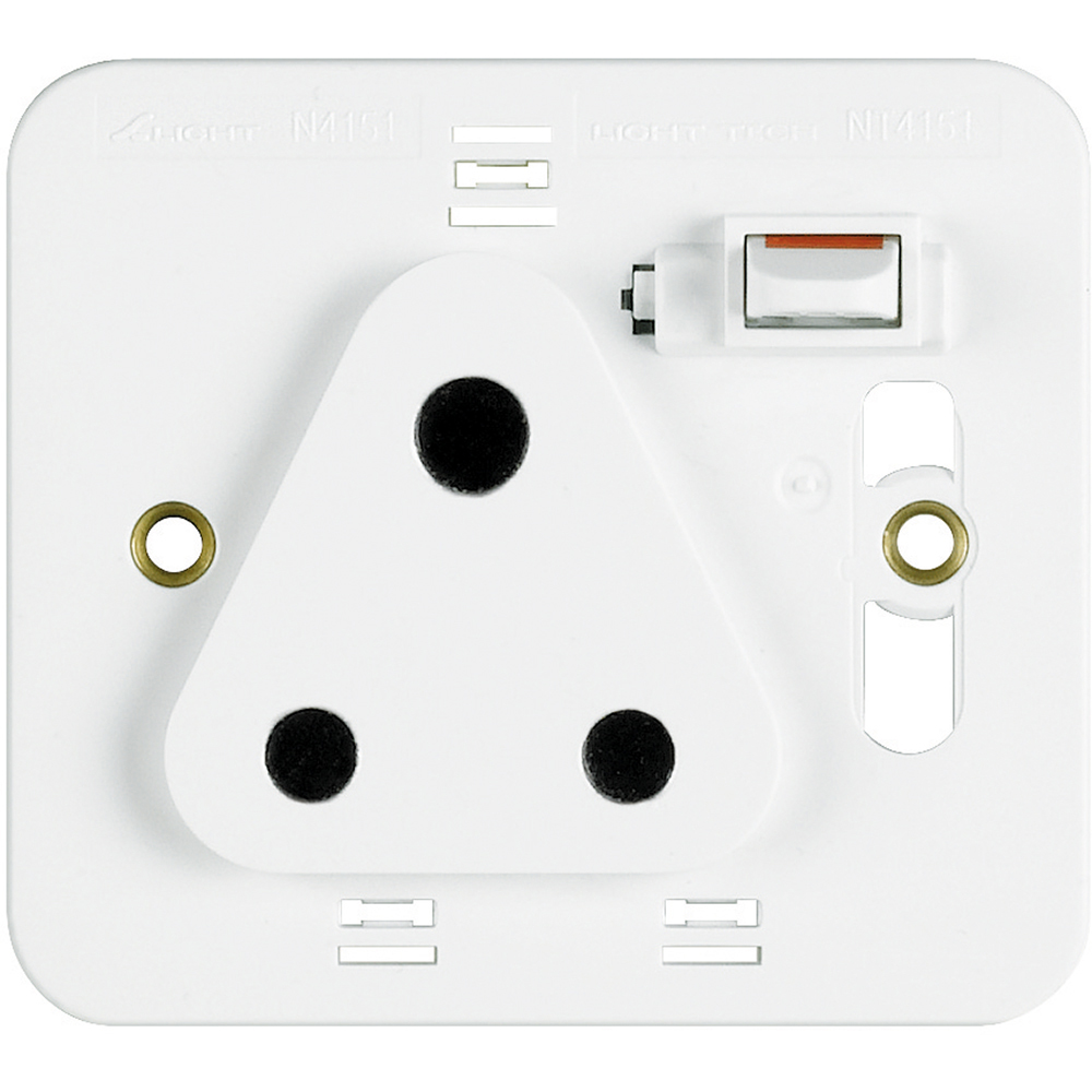 Socket outlet - 1 gang DP round pin 15 AMP