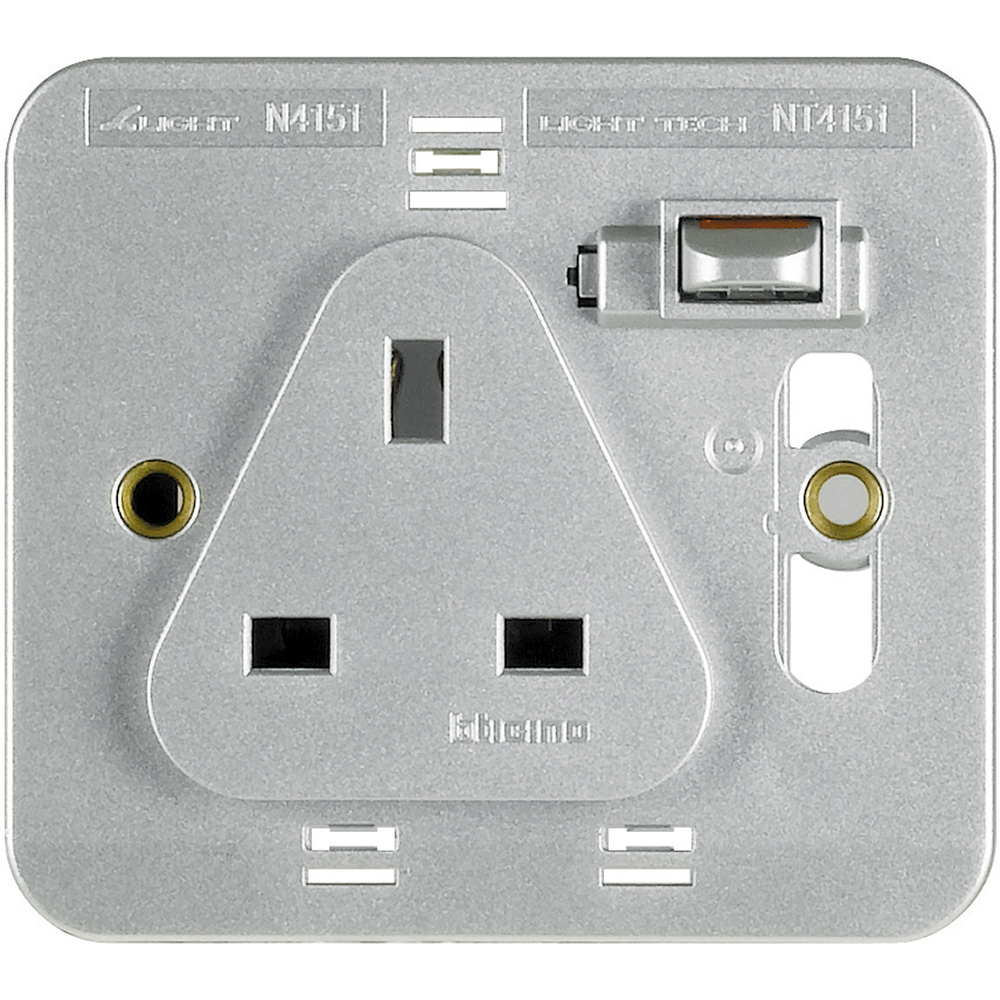 socket outlet - 1 gang DP double earth 13 AMP
