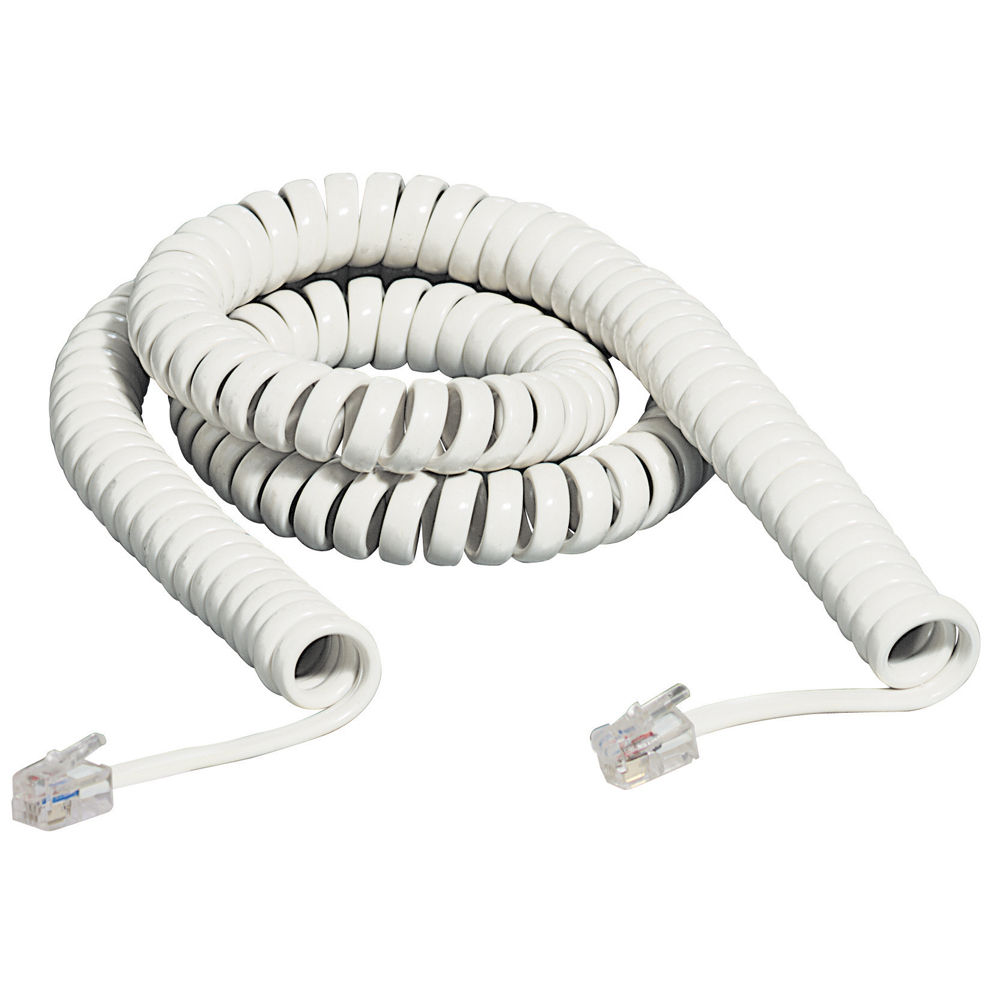 KIT - CAVO SPIRALE 2 PLUG 4/4 2,5M BIANCO
