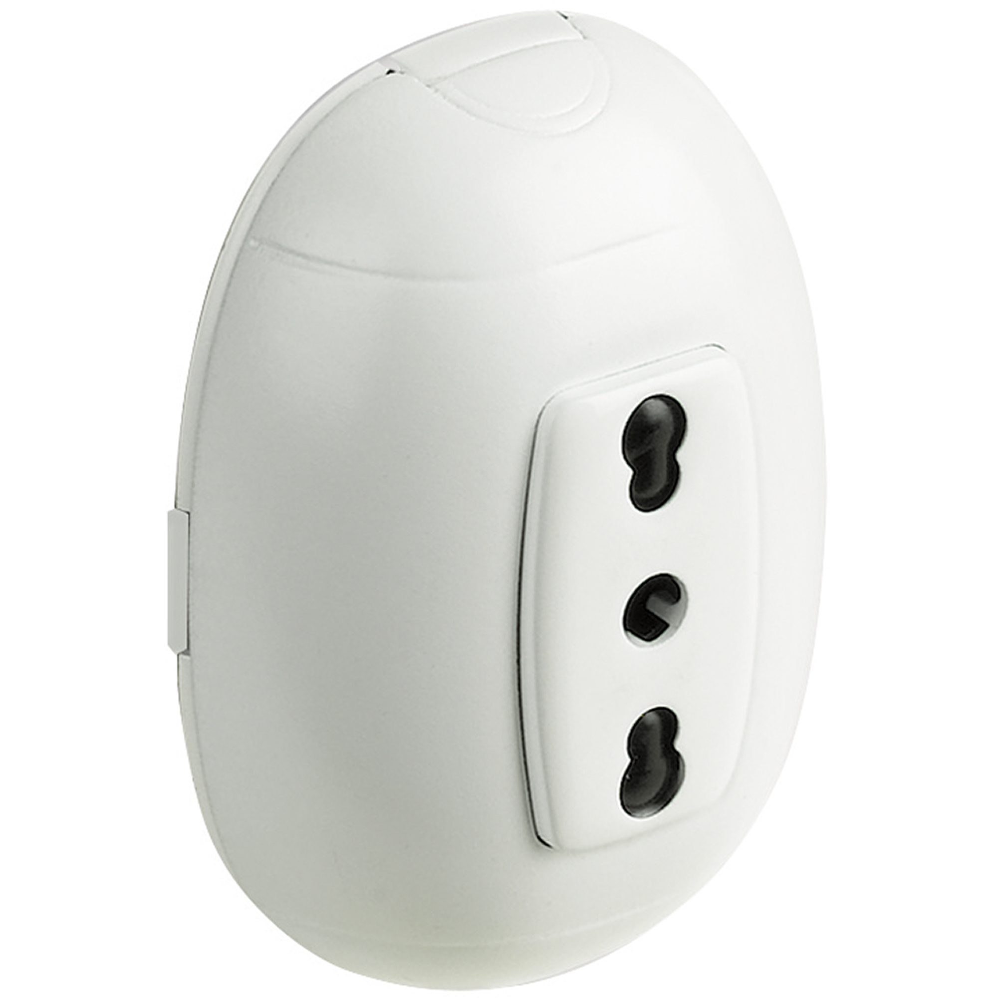 KIT OVAL - PRESA BIPASSO 2P+T 10/16A BIANCA