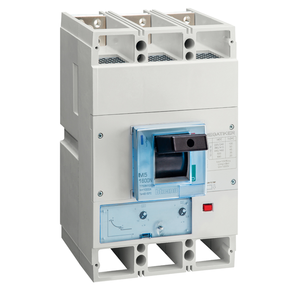 M5 1600N - thermal-magnetic Mccb 3P - In=1000A - Icu=50kA