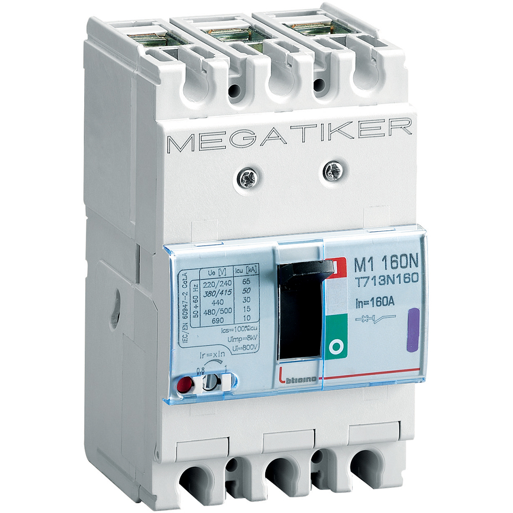 M1 160N - thermal-magnetic Mccb 3P - Icu= 50kA - In= 160A