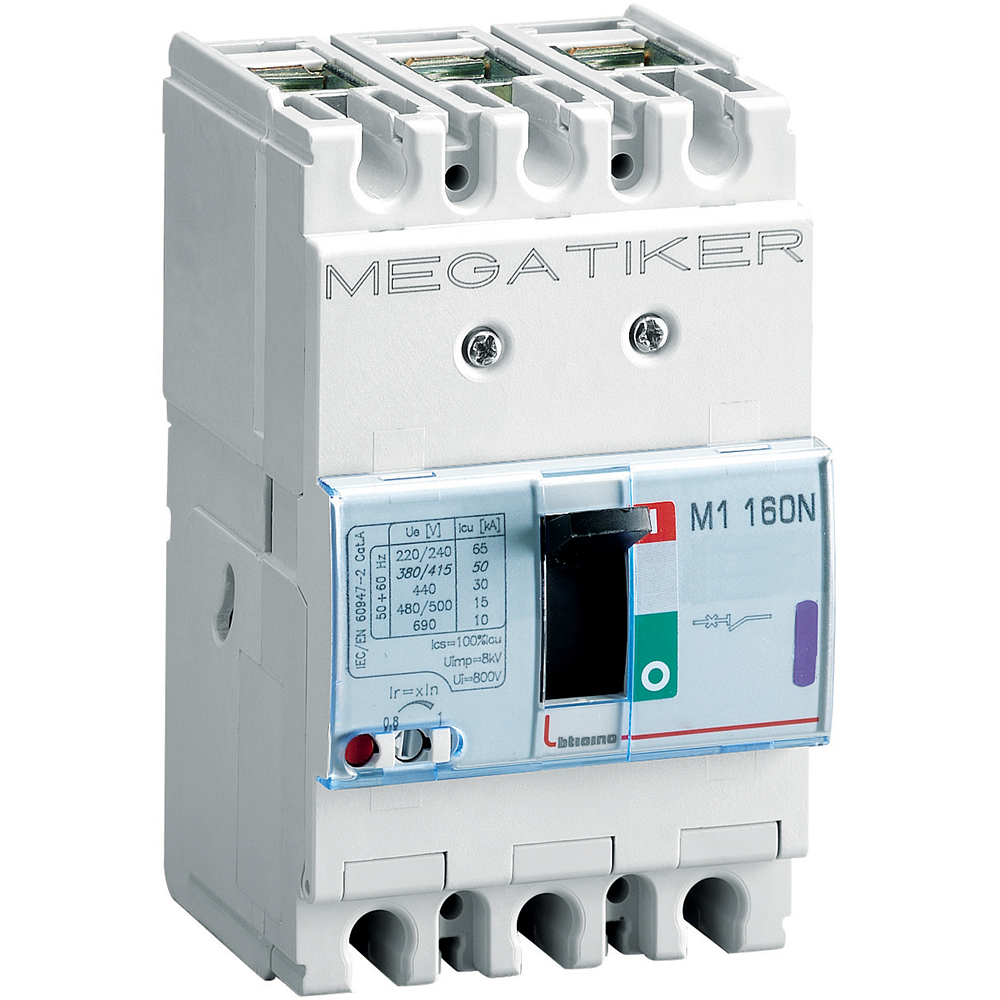 M1 160N - thermal-magnetic Mccb 3P - Icu= 50kA - In= 63A
