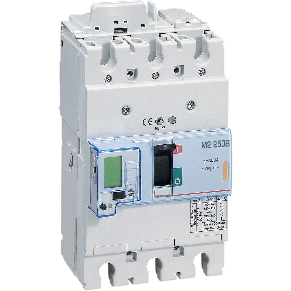 M2 250B - electronic Mccb with measure functions 3P - Icu= 25kA - In= 160A