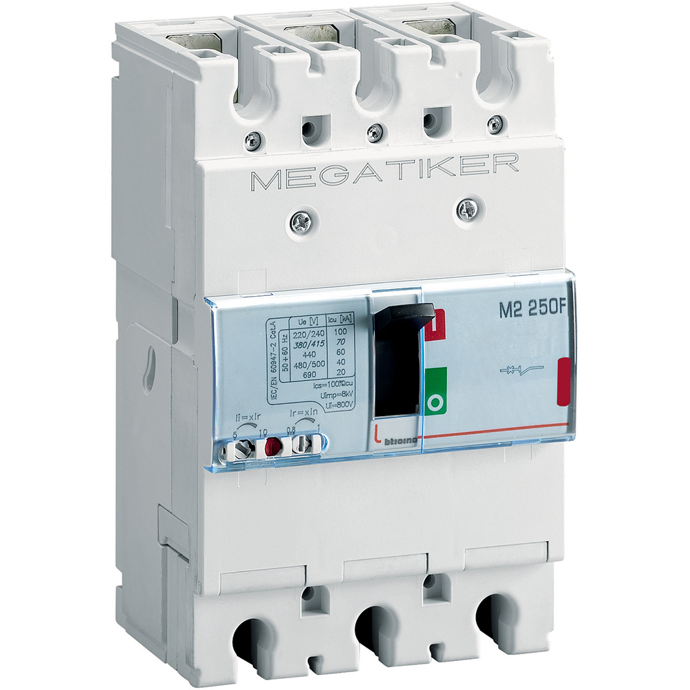 M2 250F - thermal-magnetic Mccb 3P - Icu= 36kA - In= 200A