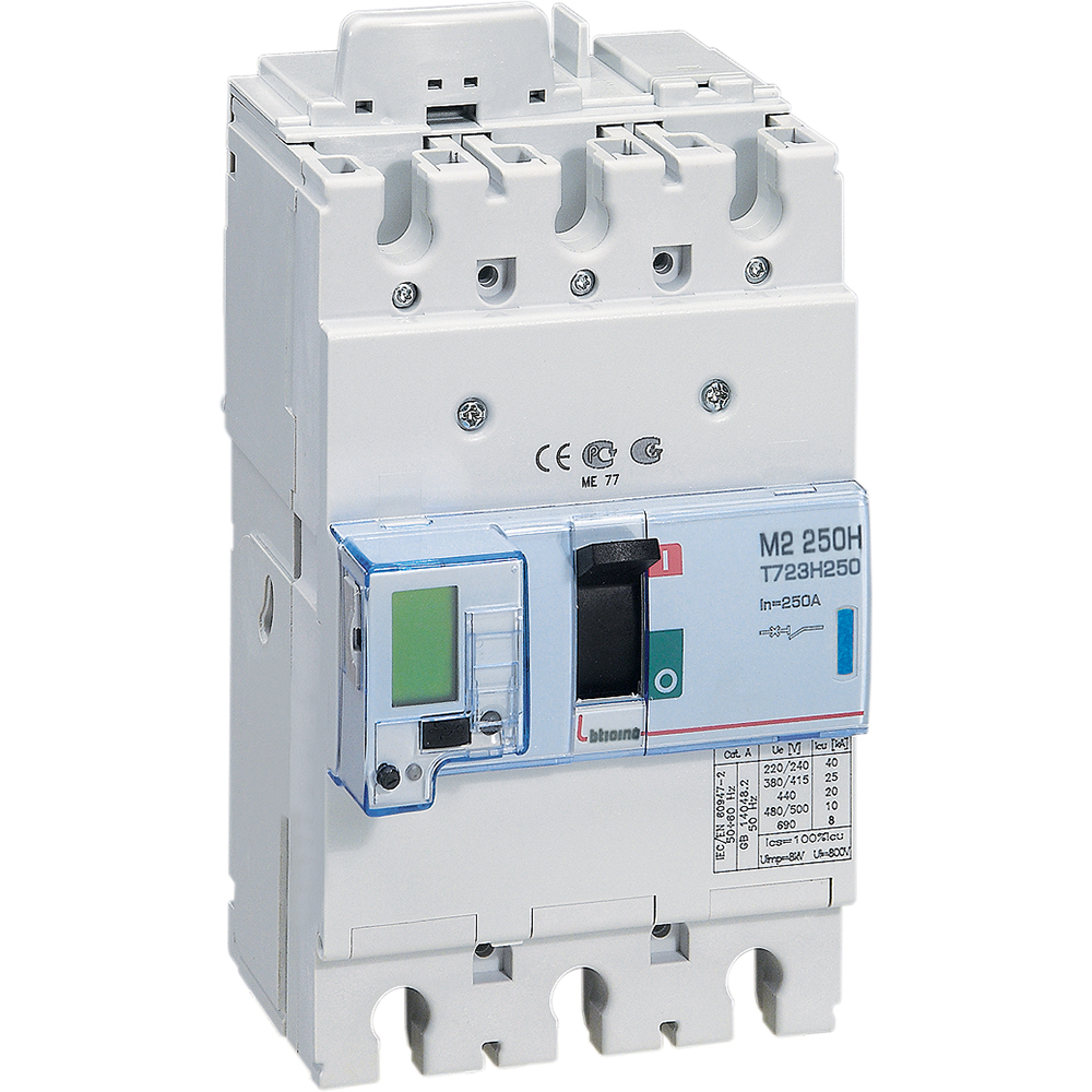 M2 250H - electronic Mccb 3P - Icu= 70kA - In= 160A