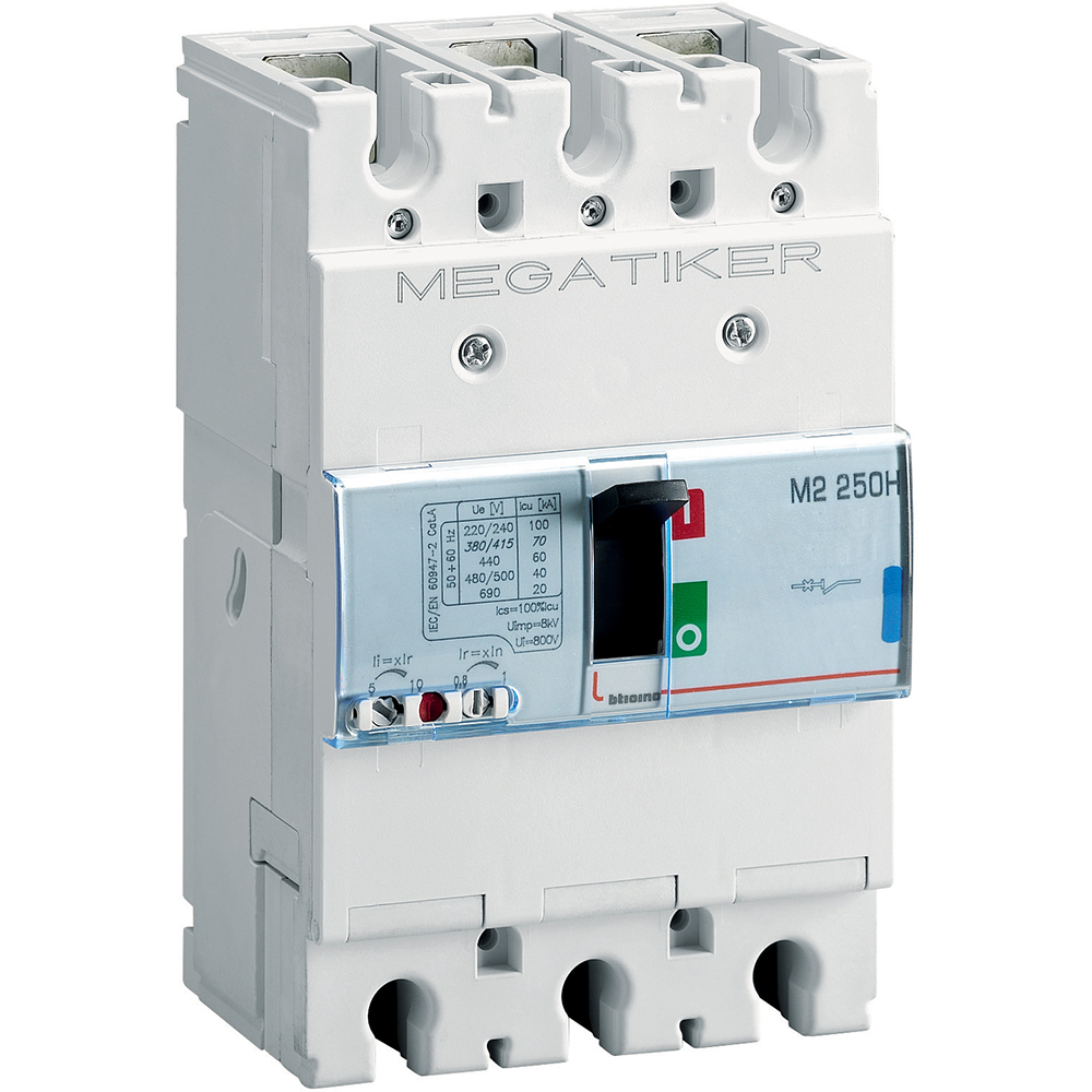 M2 250H - thermal-magnetic Mccb 3P - Icu= 70kA - In= 200A