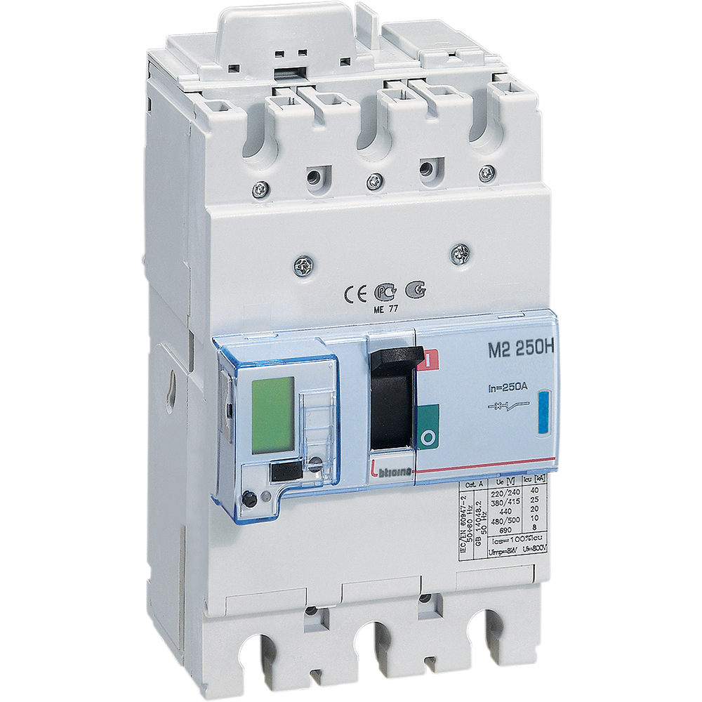 M2 250H - electronic with earth fault protection 3P - Icu= 70kA - In= 40A