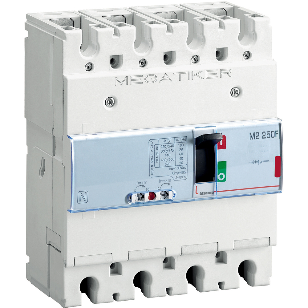 M2 250F - thermal-magnetic Mccb 3P+N/2 - Icu= 36kA - In= 100A