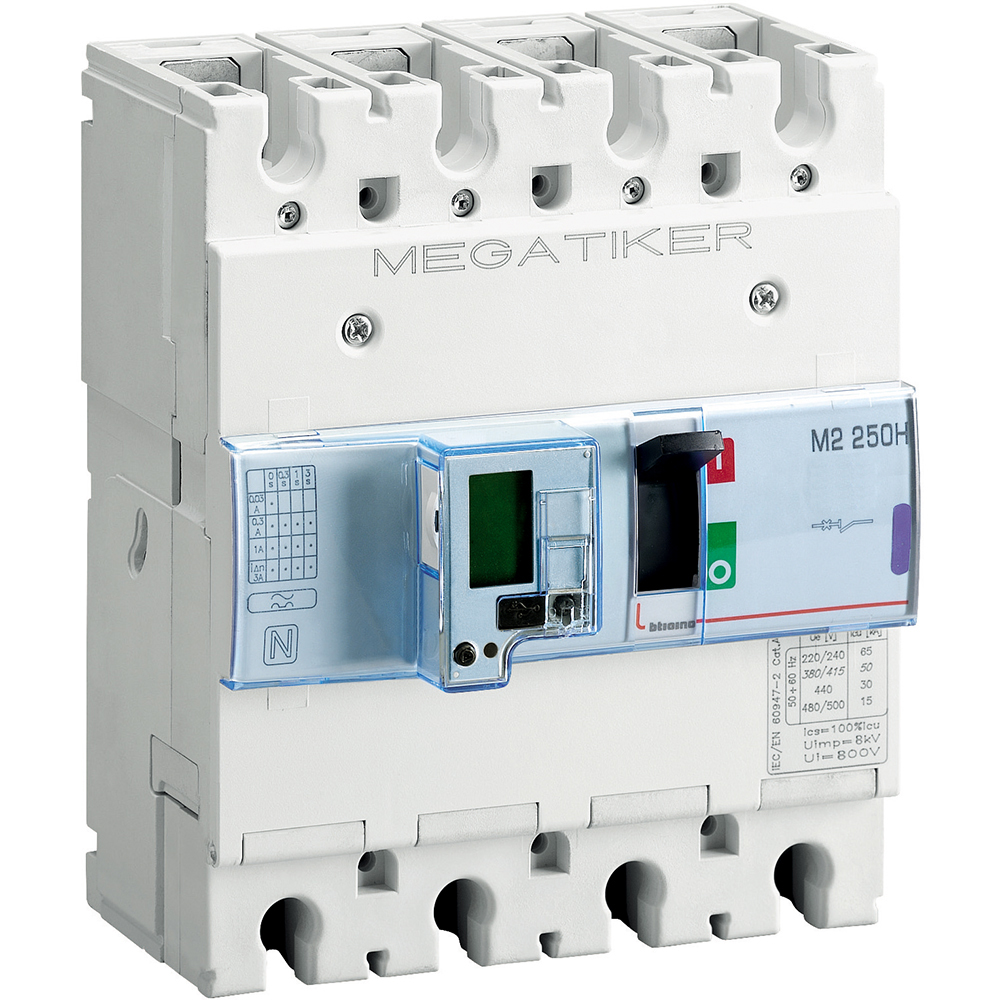 M2 250H - electronic Mccb 3P+N - Icu= 70kA - In= 40A