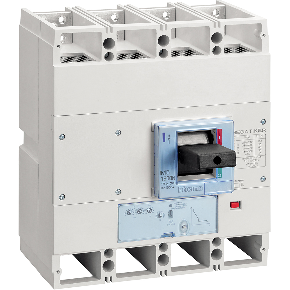 M5 1600N - electronic Mccb (Li) 4P - In=500A - Icu=50kA