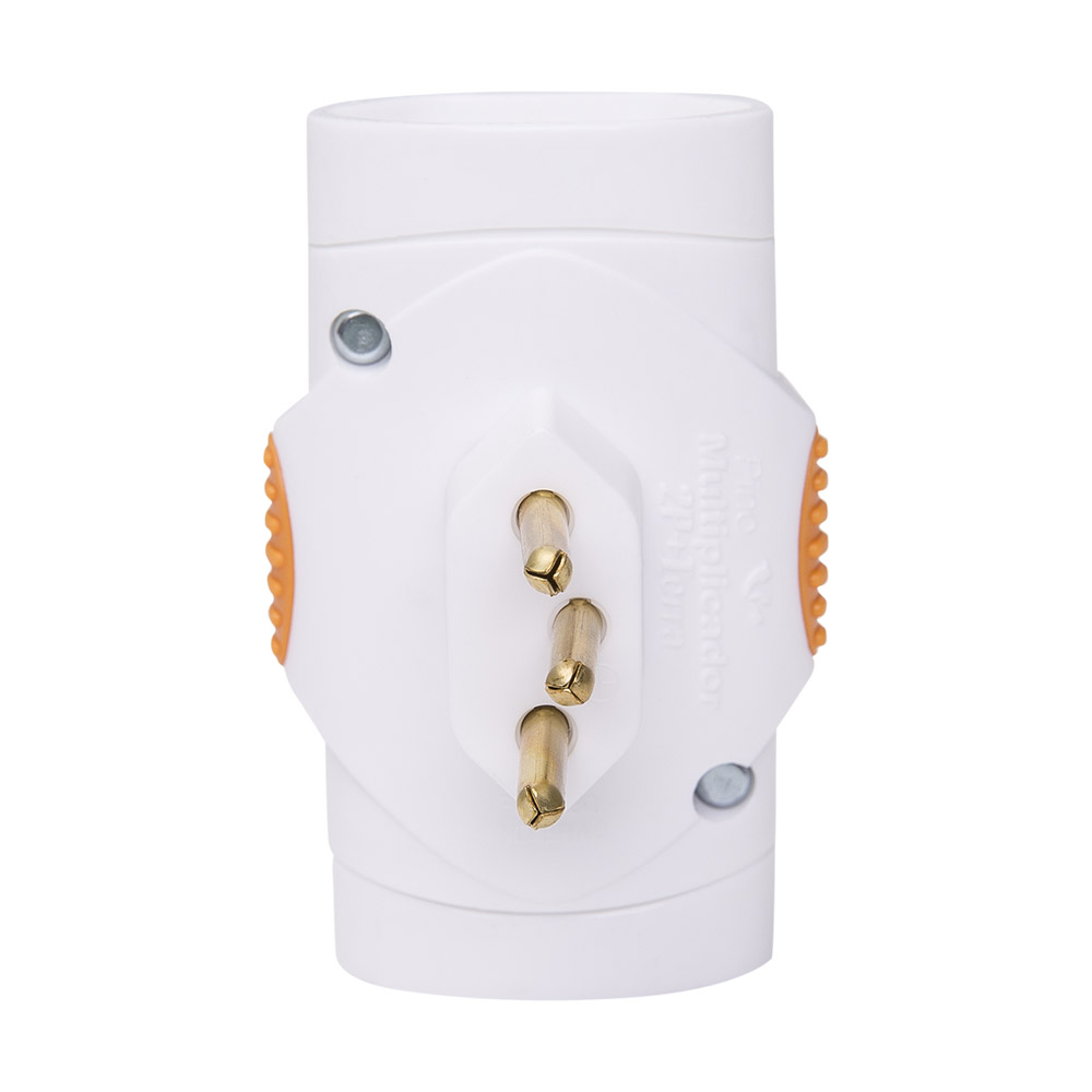 Pino Multiplicador 3 Tomadas 2P+T 10A - Granel 72P | DN1676