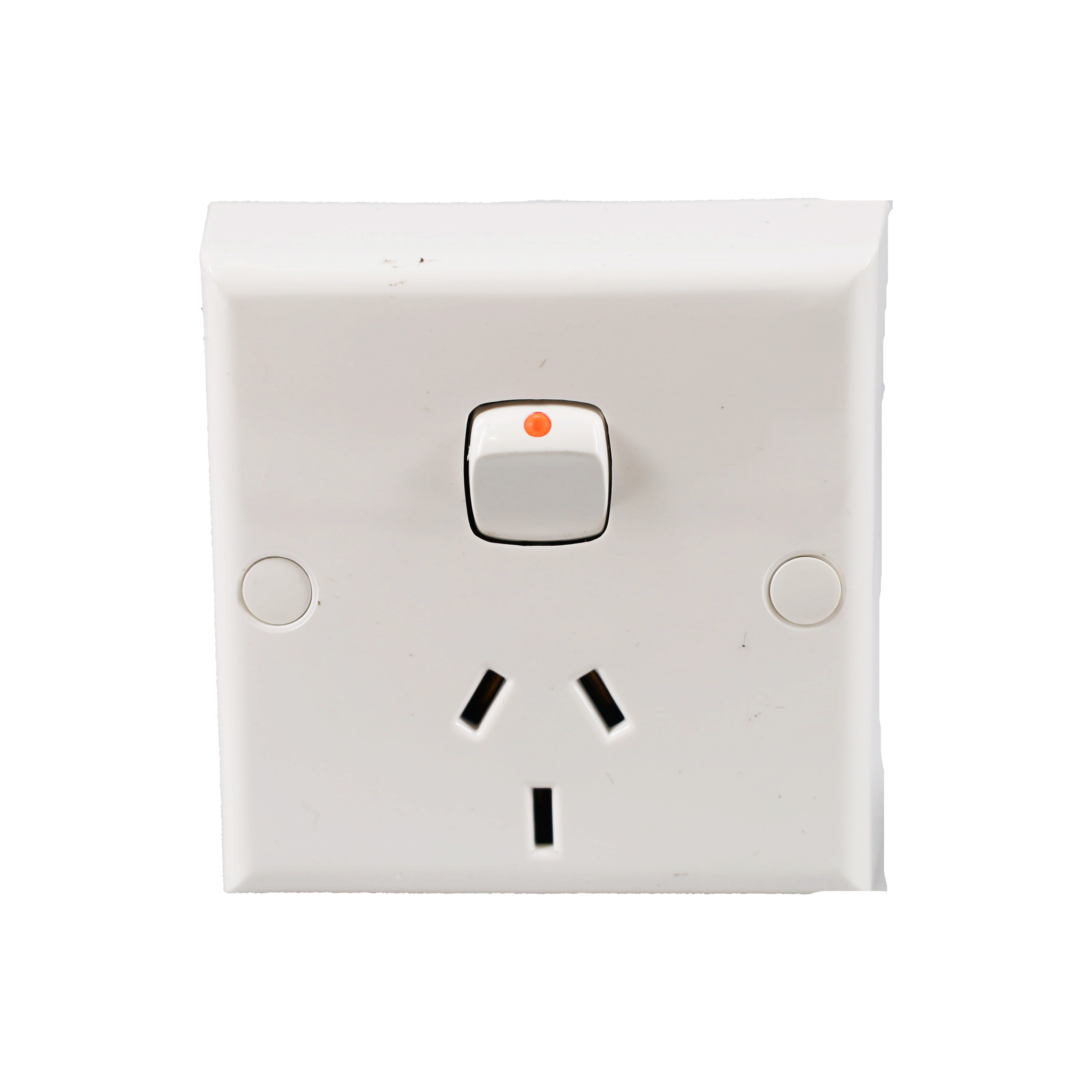 HPM Standard 10A Horizontal Double Pole Single Power Point White | 1 ...