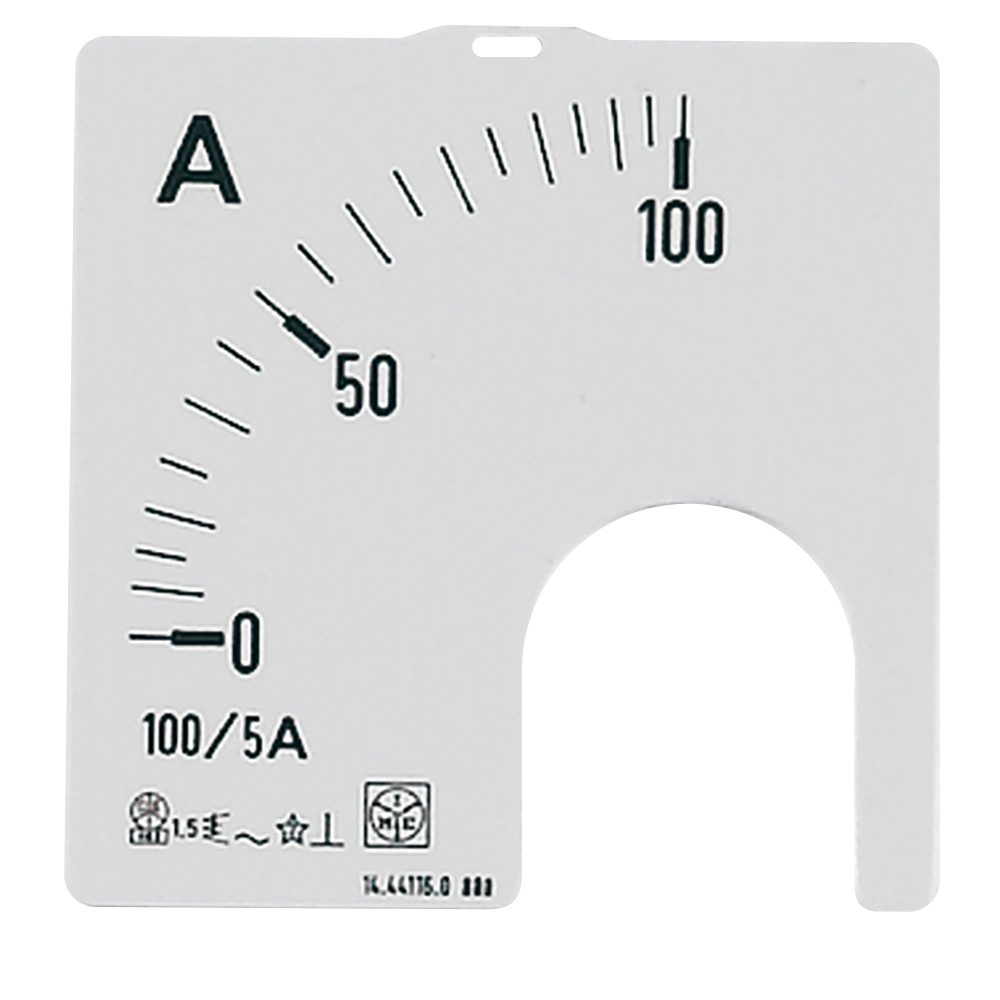 Interchangeable scale for ammeters RQ48E (by CT) - In: 8000/1A