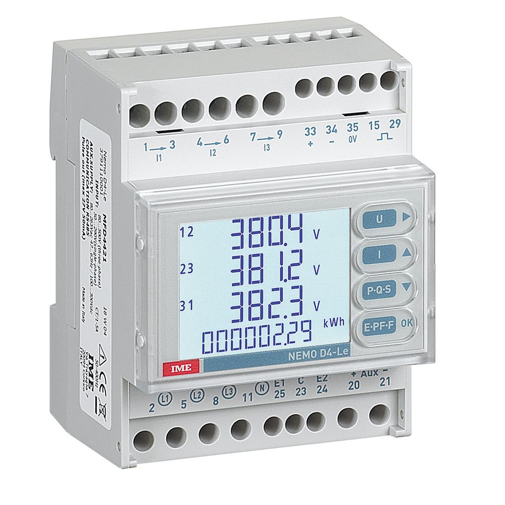 Nemo D4-Le - Multifunction with active energy count (cl.0.5) and reactive (cl.1)