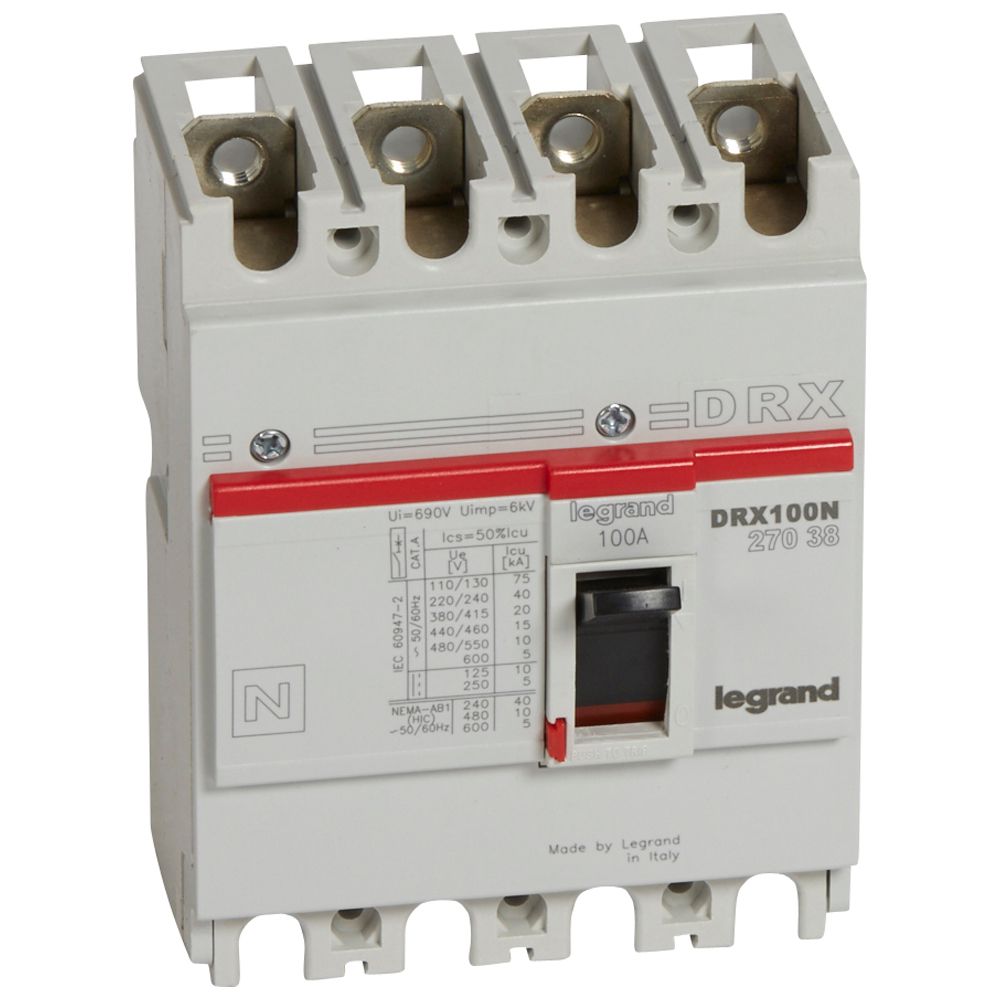 Legrand 007148 Disjoncteur magnéto-therm DX-L 25000 - Lexic - 4P