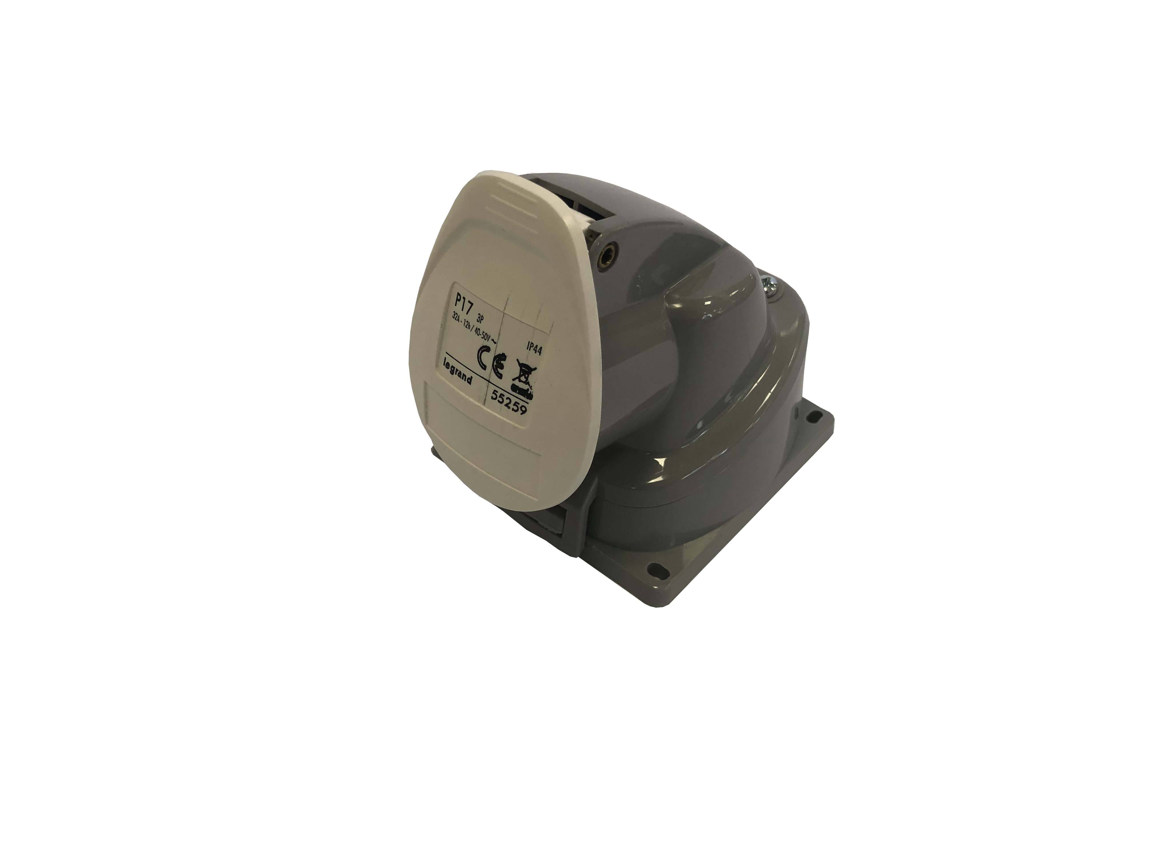 Surface mounting socket P17 - IP 44 - 20/25 V - 32 A - 3P | 055259 ...